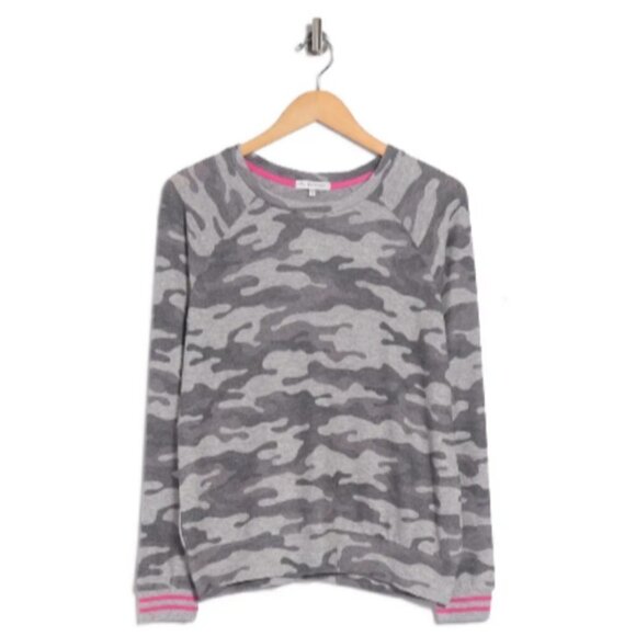 💕PJ SALVAGE💕 Long Sleeve Print Top ~ Grey Camouflage - Picture 4 of 11